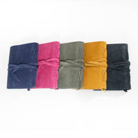 Grey Blue Suede Journal w/ Organic Cotton Paper: Large