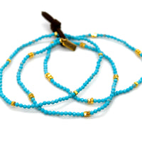 Luxury Mini Faceted Turquoise Stone Bracelet - BC-643