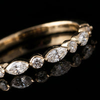 Marquis and Round Diamond Band