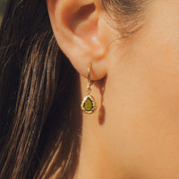Lysia Olive Earrings | Jewelry Gold Gift Waterproof