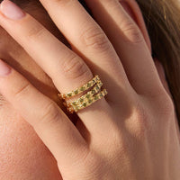 Amalia Green Ring | Jewelry Gold Gift Waterproof: M