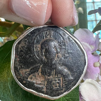 950-1000 AD Byzantine Coin Face of Jesus on front, “Jesus Christ King of Kings”