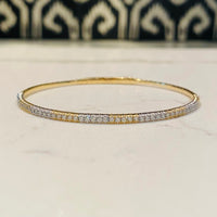 Single Flex .75 Diamond Bangle, half row