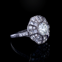 Antique Diamond Ring, 1.09 Carat Center Stone