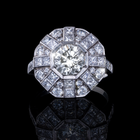 Antique Diamond Ring, 1.09 Carat Center Stone