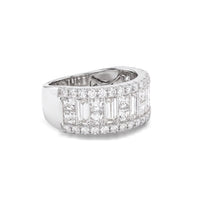 Platinum Baguette Diamond Station Band