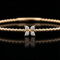 Single Flower Diamond Flex Bracelet