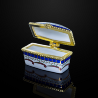 Antique Handpainted Floral Pill Box