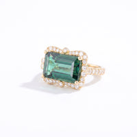 Tourmaline and Diamond Ring