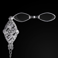 RARE FIND 1920s Diamond & Platinum Lorgnette Pendant
