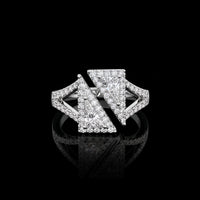 Split Angled Diamond Ring