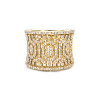 Art Deco Trellis Maze Diamond Band