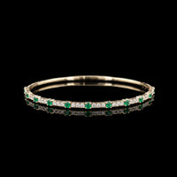Diamond and Emerald Flex Bracelet