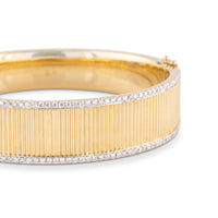 Effy Fluted Diamond Border Bangle