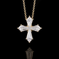 Kite Diamond Cross Necklace | Yellow Gold