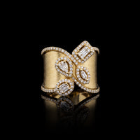 Effy Shaped Diamond Border Ring