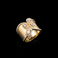 Effy Shaped Diamond Border Ring