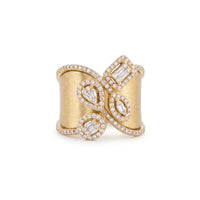 Effy Shaped Diamond Border Ring