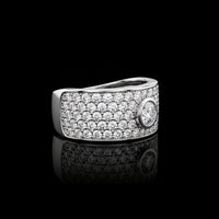 Effy Pavé Oval Center Diamond Ring