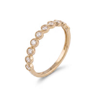 Scalloped Bezel Diamond Band