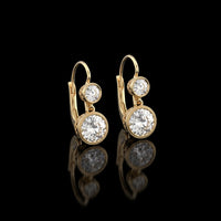 Old European Diamond Double Drop Earrings