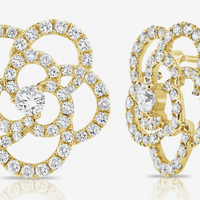 Pavé Diamond Floral Earrings