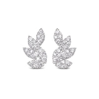 Diamond Leaf Earrings