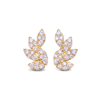Diamond Leaf Earrings