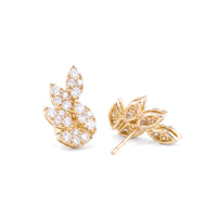 Diamond Leaf Earrings