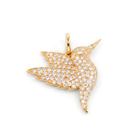 Pavé Diamond Hummingbird Pendant