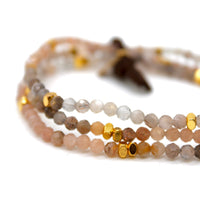 Luxury Mini Faceted Gradient Sunstone Bracelet - BC-616