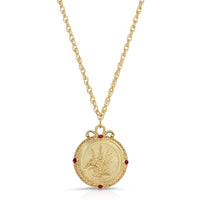 1928 Jewelry Flower of The Month Crystal Pendant Necklace 20: September/Aster/Sapphire