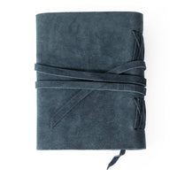 Grey Blue Suede Journal w/ Organic Cotton Paper: Large