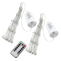 Battery Operated Starburst Lights With Remote Control, White