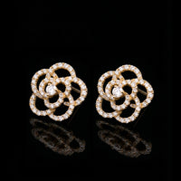 Pavé Diamond Floral Earrings