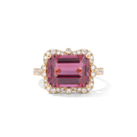Pink Tourmaline and Diamond Ring