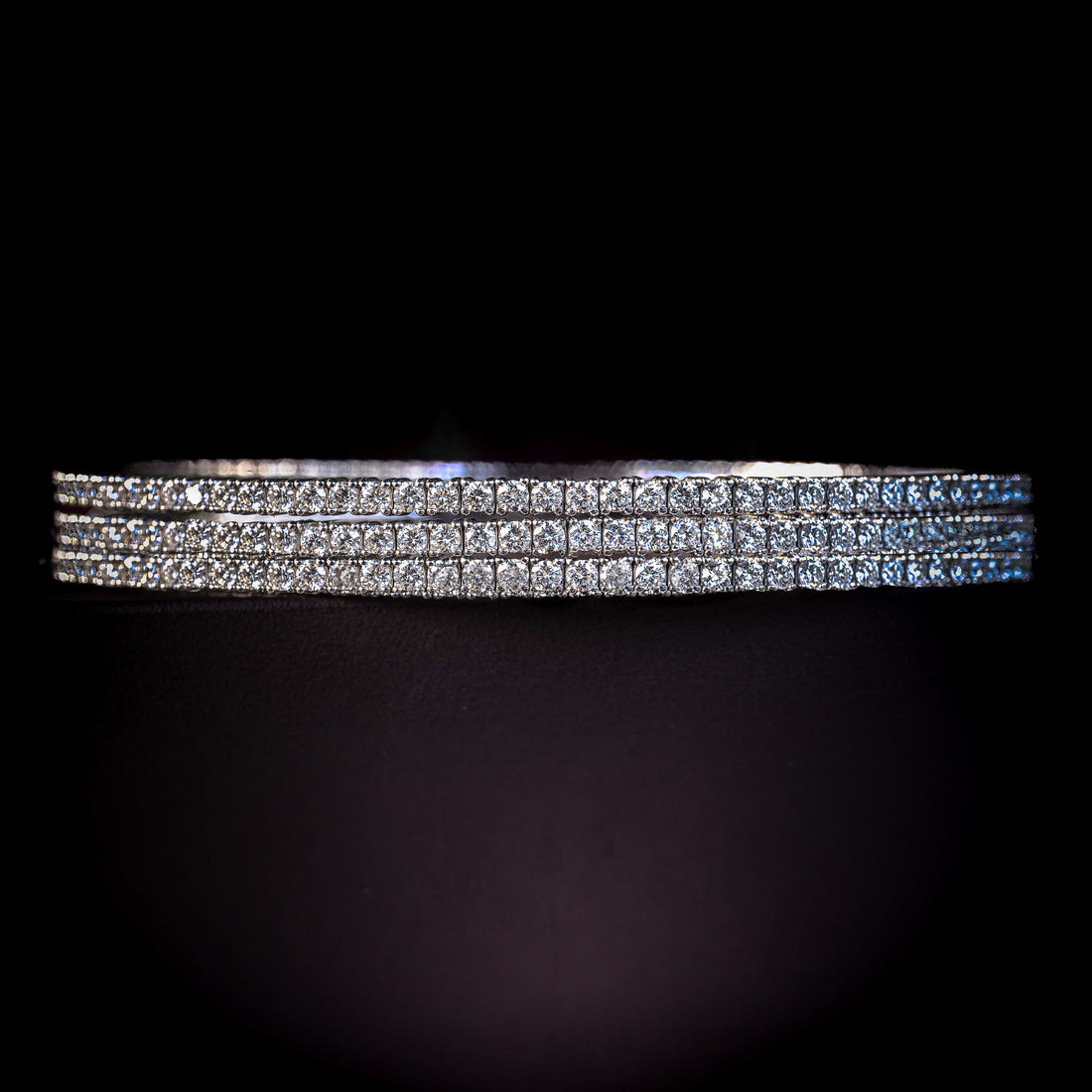 Anthea Le Jardin Diamond Flex Bangle White Gold