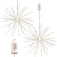 Battery Operated Starburst Lights With Remote Control, White