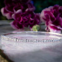 Anthea Le Jardin Staggered Diamond Flex Bangle White Gold