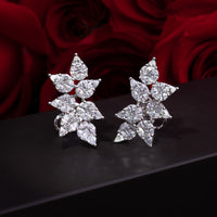 LeafEarrings-1 1303 × 1303px Anthea Le Jardin Diamond Leaf Earrings White