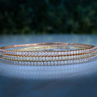Stacking Diamond Flex Bangles Diamond Front