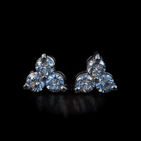 Anthea Le Jardin Diamond Studs 3 Stone