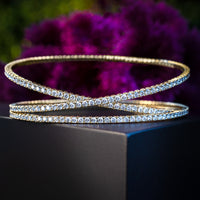 Anthea Le Jardin Diamond Flex Bangle Yellow Gold
