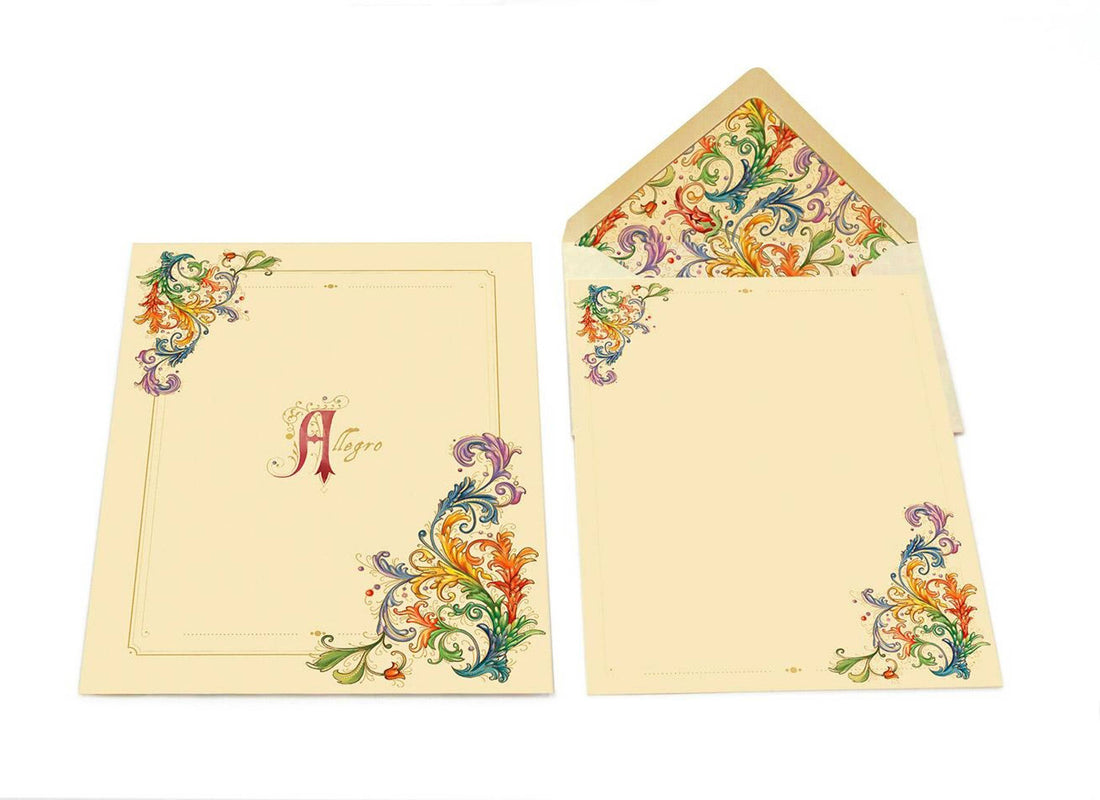 Portfolio Writing Sheets, Note Cards, Italian Stationery: PRIMAVERA