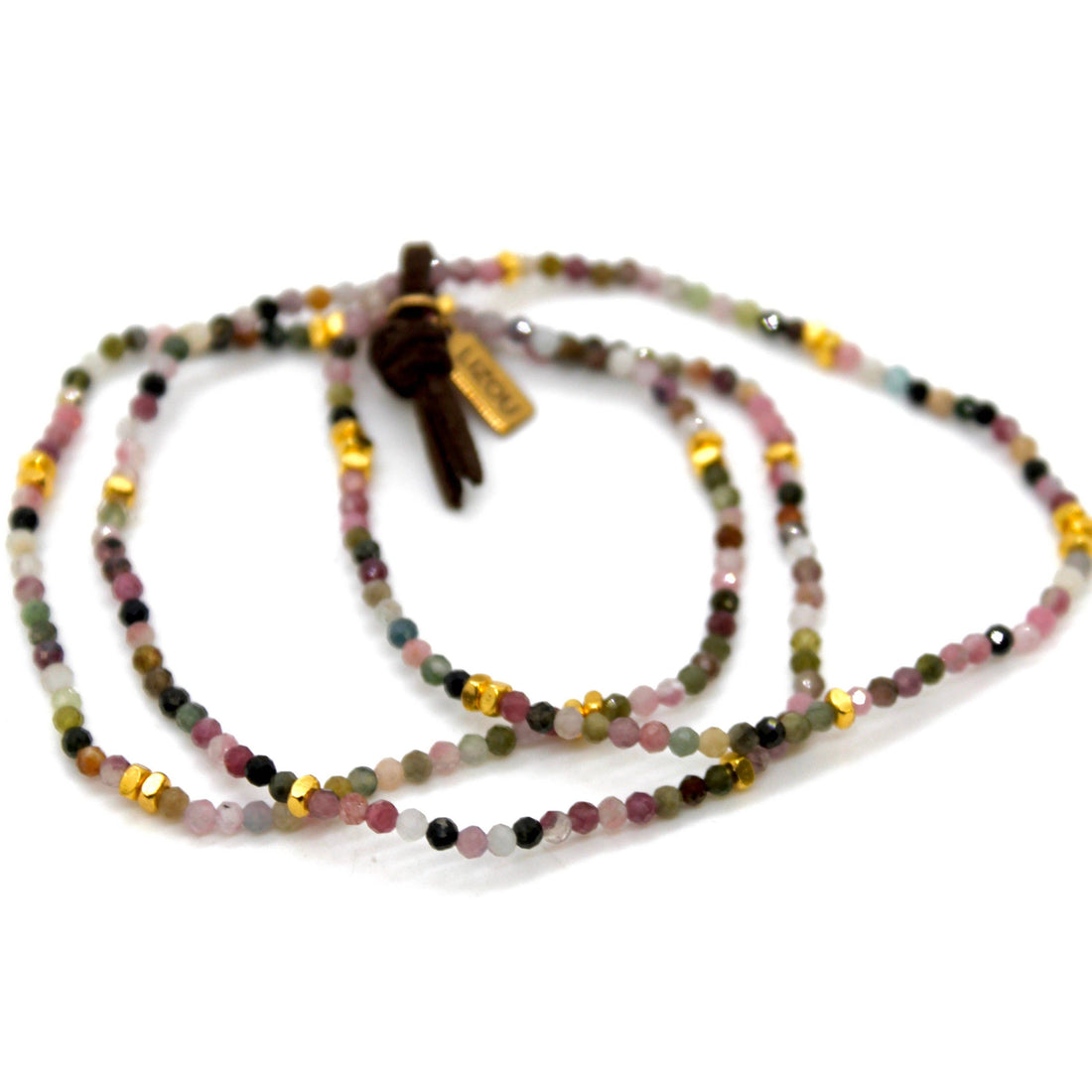 Luxury Mini Faceted Tourmaline Stone Bracelet - BC-629