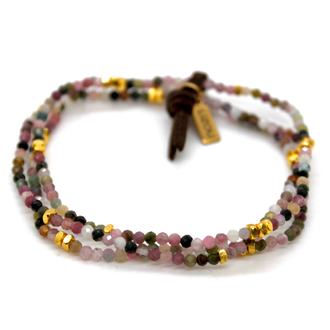 Luxury Mini Faceted Tourmaline Stone Bracelet - BC-629