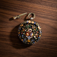RARE 1800's Enameled Pendant Watch Clock