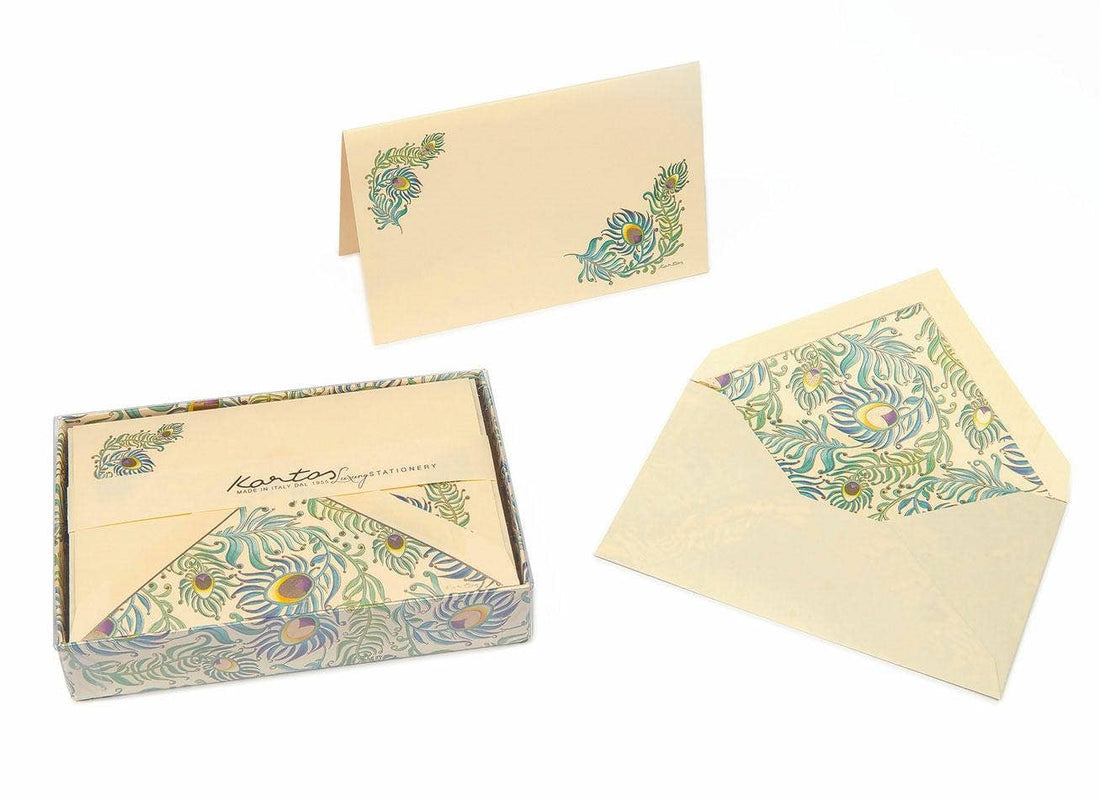 Boxed Fold Over Cards Medium, Note Cards, Italian Stationery: GIGLIO