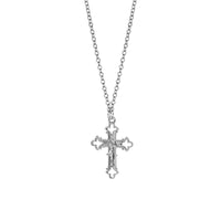 Symbols Of Faith Crucifix Cross Pendant Necklace 18": Gold