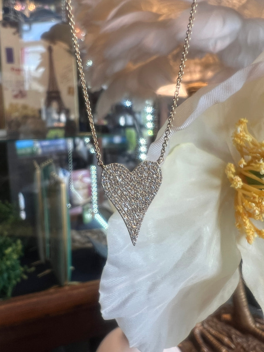 Diamond Pave Heart Pendant .27 carat